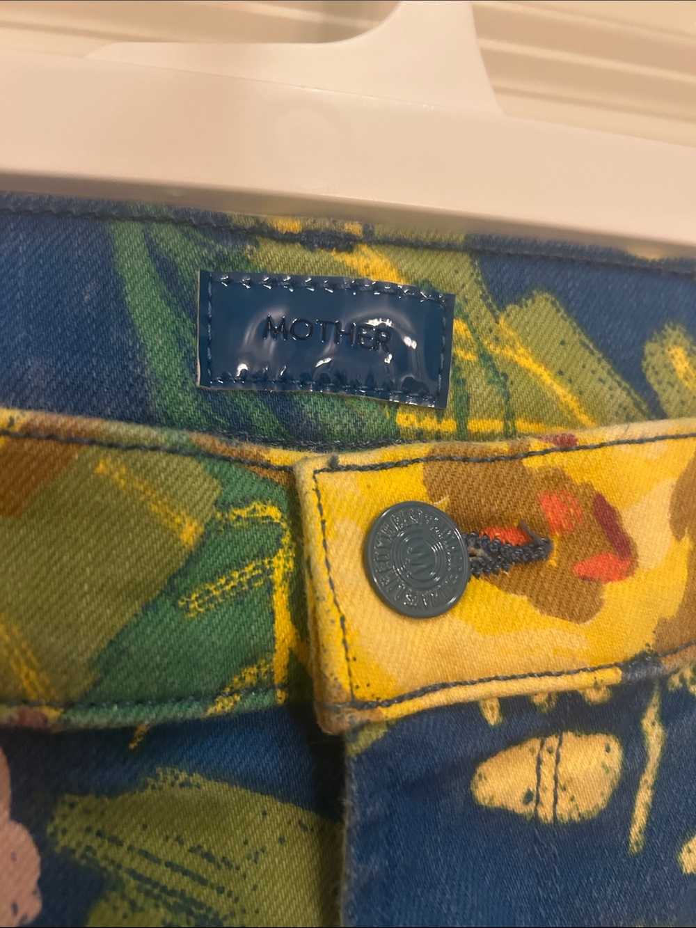 MOTHER 30 play date print Blue Floral ankle length dazzler mid rise Jeans - Picture 3 of 6